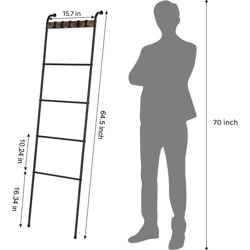 17 Stories 64.5'' Tall Metal Blanket Ladder Wayfair